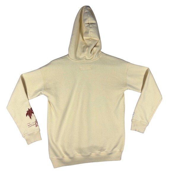 Abercrombie & Fitch Cream Palm Tree Embroidered Hoodie Sweatshirt Mens XS - Picture 3 of 12